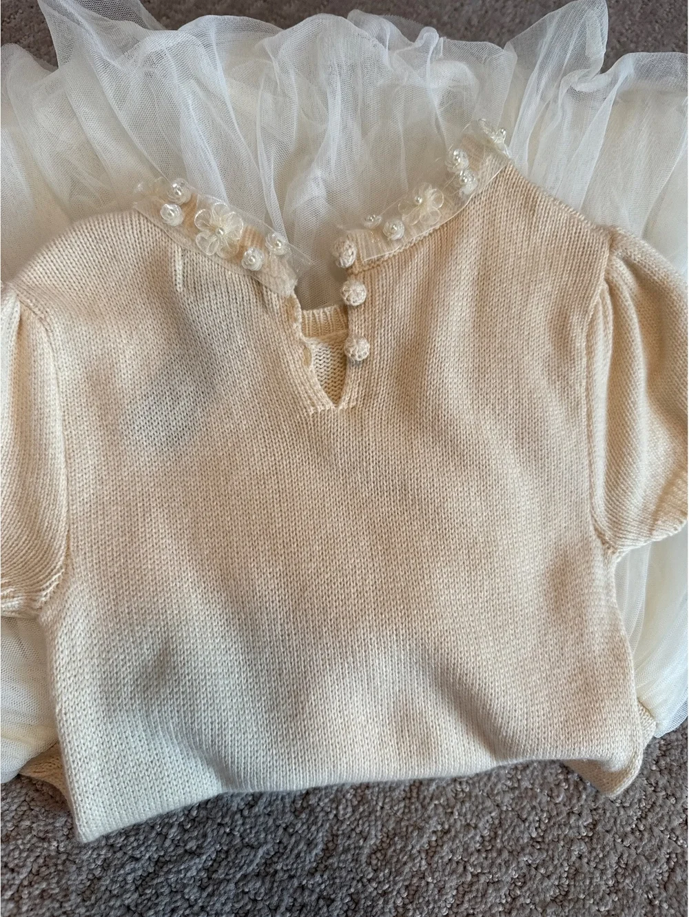 Ralph Lauren size 5 girls cashmere/wool and tulle dress